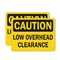 Signmission Low Overhead Clearance, 14 in W x Rectangle, Vinyl Decal OS-2PACK-CS-D-1014-L-19200 - alternate 1